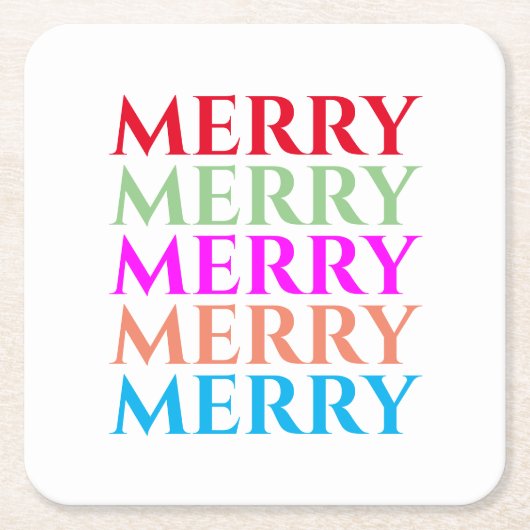 Farbenfrohe Weihnachts-Untersetzer Rechteckiger Pappuntersetzer (Vorderseite)