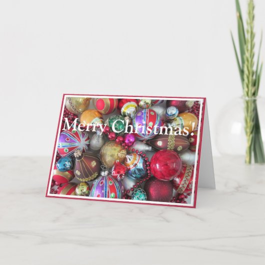 Farbenfrohe Weihnachtsansammlung Feiertagskarte (Vorderseite)