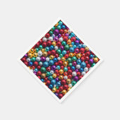 Farbenfrohe Weihnachtsballes Ornamente Serviette (Ecke)