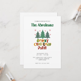 Farbenfrohe Weihnachtsbaum frohe Weihnachten Einladung
