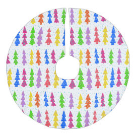 Farbenfrohe Weihnachtsbaum Pop Kunst, Kultur Leinenimitat Weihnachtsbaumdecke