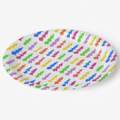 Farbenfrohe Weihnachtsbaum Pop Kunst, Kultur Pappteller (Schrägansicht)