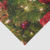 Farbenfrohe Weihnachtsbaum und Ornamente Seidenpapier (Ausschnitt)