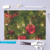 Farbenfrohe Weihnachtsbaum und Ornamente Seidenpapier (Handwerk)