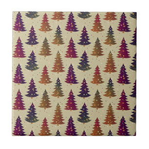 Farbenfrohe Weihnachtsbaum Wiederholung Muster Fliese