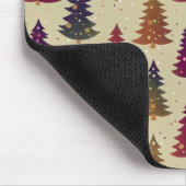 Farbenfrohe Weihnachtsbaum Wiederholung Muster Mousepad (Ecke)