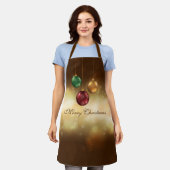 Farbenfrohe Weihnachtsbaumchen auf dem Gelben Boke Schürze (Getragen)