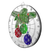 Farbenfrohe Weihnachtsbaumdekorationen Dartscheibe (Vorderseite rechts)