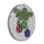 Farbenfrohe Weihnachtsbaumdekorationen Dartscheibe (Vorderseite Links)