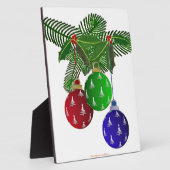 Farbenfrohe Weihnachtsbaumdekorationen Fotoplatte (Seite)