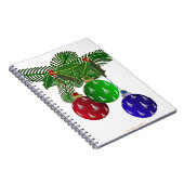 Farbenfrohe Weihnachtsbaumdekorationen Notizblock (Rechte Seite)