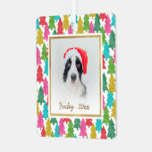 Farbenfrohe Weihnachtsbäume Foto Ornament Aus Metall (Vorderseite links)