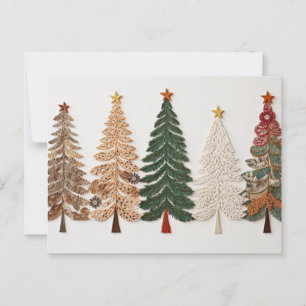 Farbenfrohe Weihnachtsbäume für Weihnachten Postkarte
