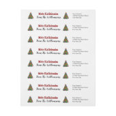 Farbenfrohe Weihnachtsbäume Mele Kalikimaka Adress (Bogen)