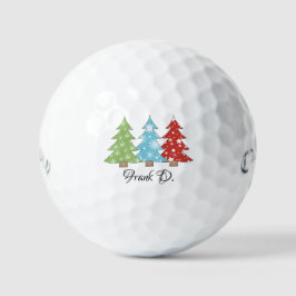 Farbenfrohe Weihnachtsbäume Personalisiert Callawa Golfball