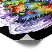 Farbenfrohe Weihnachtsbaume, saisonale Dekoration (Ecke)