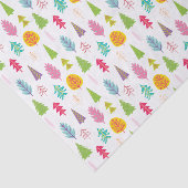 Farbenfrohe Weihnachtsbäume Seidenpapier (Ausschnitt)