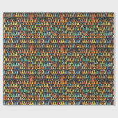 Farbenfrohe Weihnachtsbäume Weihnachten Weihnachte Geschenkpapier (Flach)