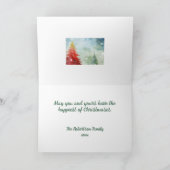 Farbenfrohe Weihnachtsbaumen Weihnachtskarte Karte (Innenseite)