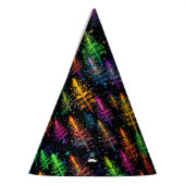 Farbenfrohe Weihnachtsbaumglühen im Dunkelwald Partyhütchen (Links)