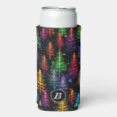 Farbenfrohe Weihnachtsbaumglühen im Dunkelwald Selters Dosenkühler (Seltzer Vorderseite)