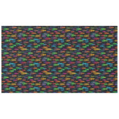 Farbenfrohe Weihnachtsbaumglühen im Dunkelwald Tischdecke (Vorderseite (Horizontal))