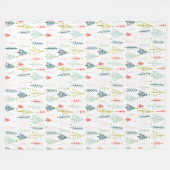 Farbenfrohe Weihnachtsbaummuster Fleecedecke (Vorderseite (Horizontal))