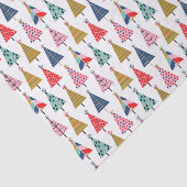 Farbenfrohe Weihnachtsbaummuster von Boho Seidenpapier (Ausschnitt)