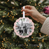Farbenfrohe Weihnachtsbaumschmiede PINK Modernes F Ornament Karte