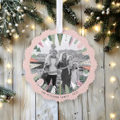 Farbenfrohe Weihnachtsbaumschmiede PINK Modernes F Ornament Karte