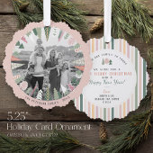 Farbenfrohe Weihnachtsbaumschmiede PINK Modernes F Ornament Karte