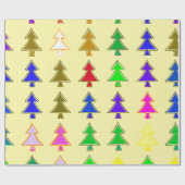 Farbenfrohe Weihnachtsbaumverpackung Geschenkpapier (Flach)