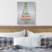 Farbenfrohe Weihnachtsbaumwörter Leinwanddruck (Insitu (Schlafzimmer))