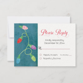 Farbenfrohe Weihnachtsbeleuchtung bei Blue Wedding