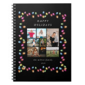 Farbenfrohe Weihnachtsbeleuchtung Mehrfach-Foto-No Notizblock (Vorderseite)