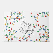 Farbenfrohe Weihnachtsbeleuchtung Muster Fußmatte (Vorderseite)