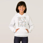 Farbenfrohe Weihnachtsbeleuchtung Muster Hoodie (Vorne ganz)