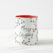 Farbenfrohe Weihnachtsbeleuchtung Muster Tasse (Zentrum)
