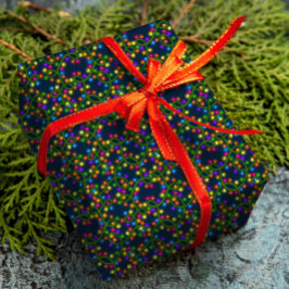 Farbenfrohe Weihnachtsbeleuchtung Niedlich Spaß Mo Geschenkpapier