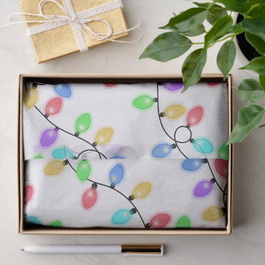 Farbenfrohe Weihnachtsbeleuchtung Seidenpapier (Geschenk)