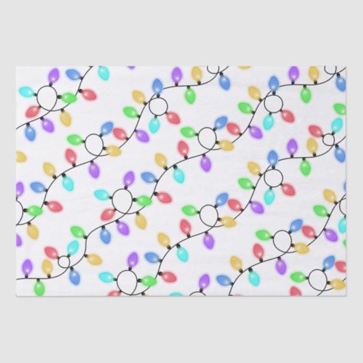 Farbenfrohe Weihnachtsbeleuchtung Seidenpapier (Vorderseite)