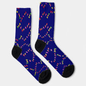 Farbenfrohe Weihnachtsbeleuchtung Weihnachten Socken (Rechts)