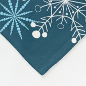 Farbenfrohe Weihnachtsbeleuchtung & weiße Schneefl Fleecedecke (Ecke)