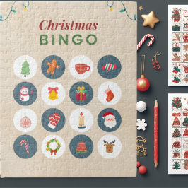 Farbenfrohe Weihnachtsbingo Jigsaw Puzzle
