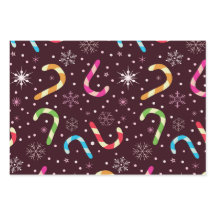 Farbenfrohe Weihnachtscaninen mit Schneeflocken