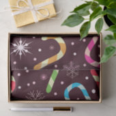 Farbenfrohe Weihnachtscaninen mit Schneeflocken Seidenpapier (Geschenk)