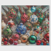 Farbenfrohe Weihnachtsdekoration Geschenkpapier (Flach)