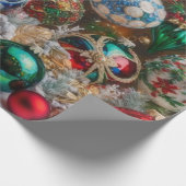 Farbenfrohe Weihnachtsdekoration Geschenkpapier (Ecke)