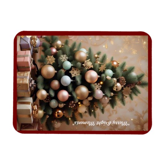 "Farbenfrohe Weihnachtsdekoration" Magnet (Horizontal)
