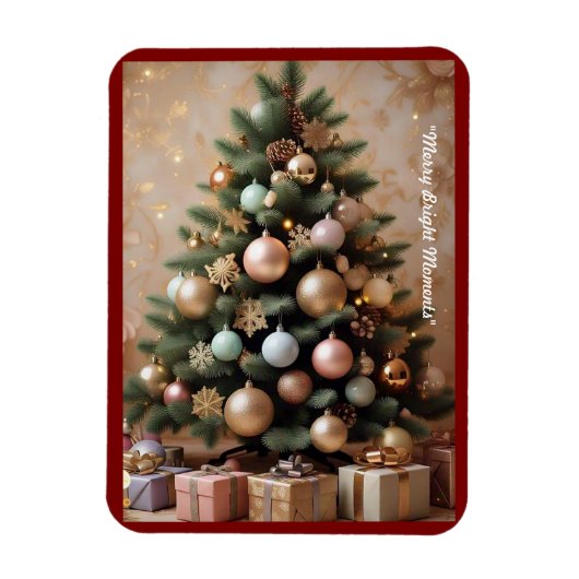 "Farbenfrohe Weihnachtsdekoration" Magnet (Vertikal)